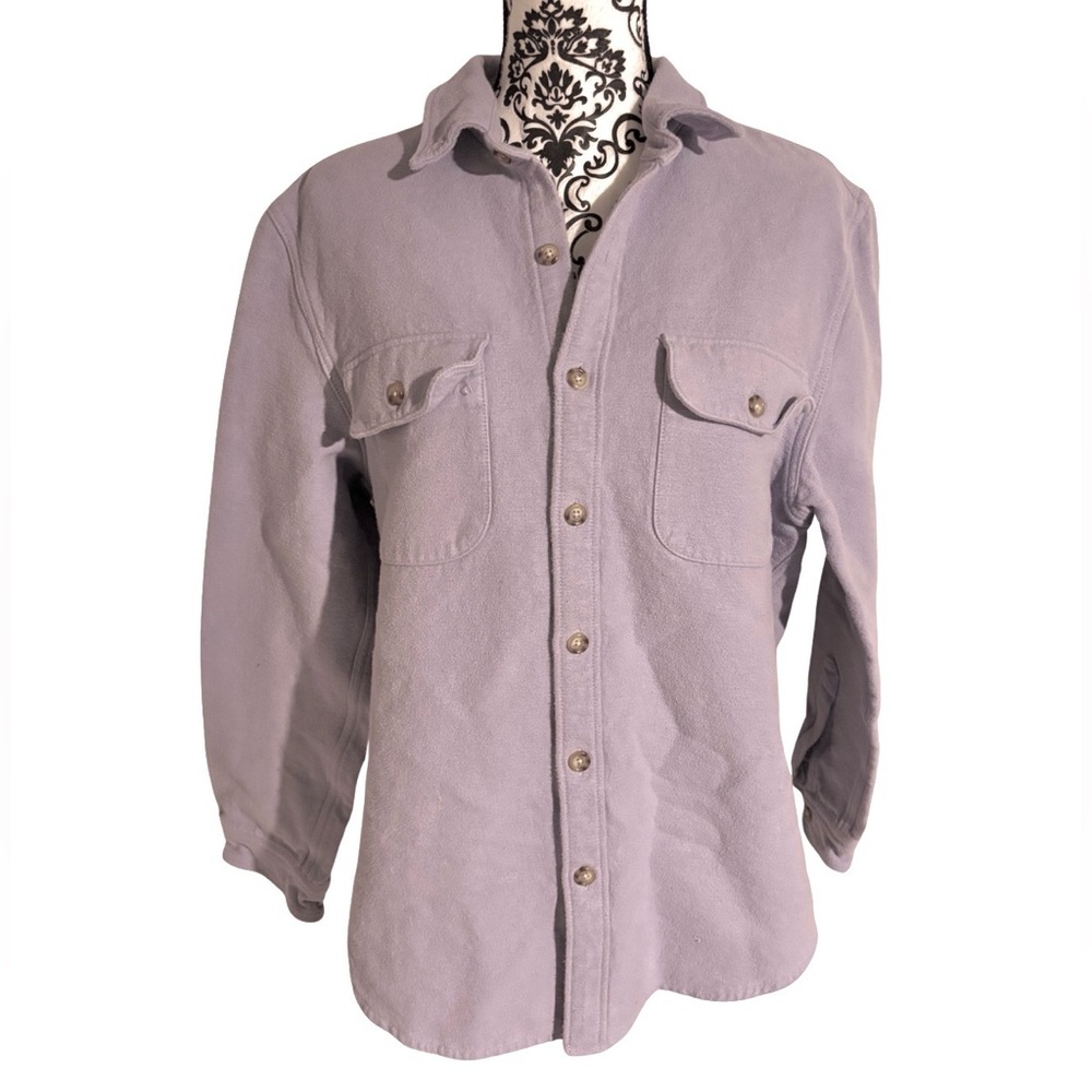 J.Crew Purple Flannel One of a Kind Upcycled w/ Authentic 1969 Janis Joplin Tee - Picture 2 of 5